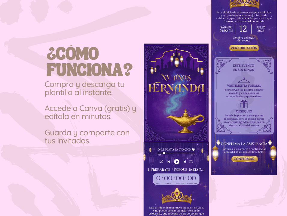 Invitación de XV años de Aladdin · imagen 2