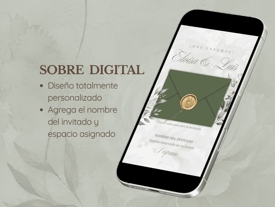 Invitación de Boda Olive Romance · imagen 2
