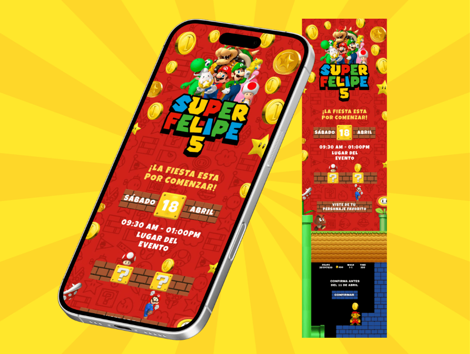 Invitación de Super Mario