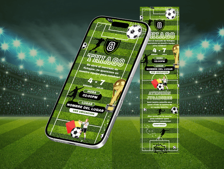Invitación Digital Futbolera