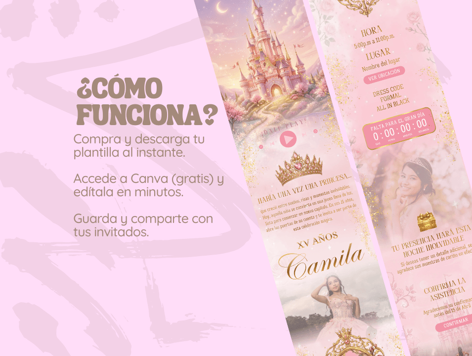 Invitación XV años Bella Durmiente · imagen 3